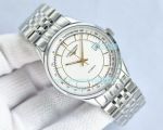 Replica Longines White Dial Silver Bezel Stainless Steel Strap Watch 42mm